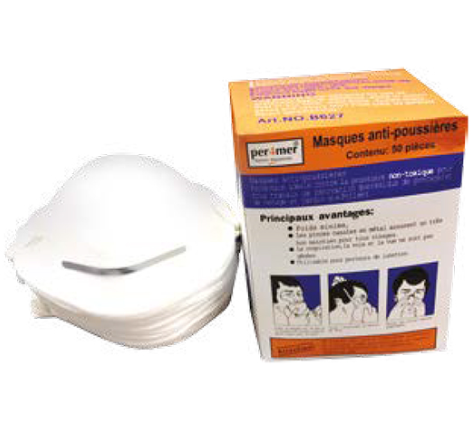 Performer B-627 Disposable Dust Mask, Lightweight Breathable Nonwoven Material, Basic Dust and Allergy Protection, Comfortable Fit, Bulk Pack Available